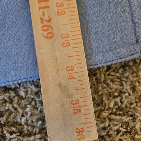 Dusty Blue Hooded Wrap Coat XS - Picture 12 of 12